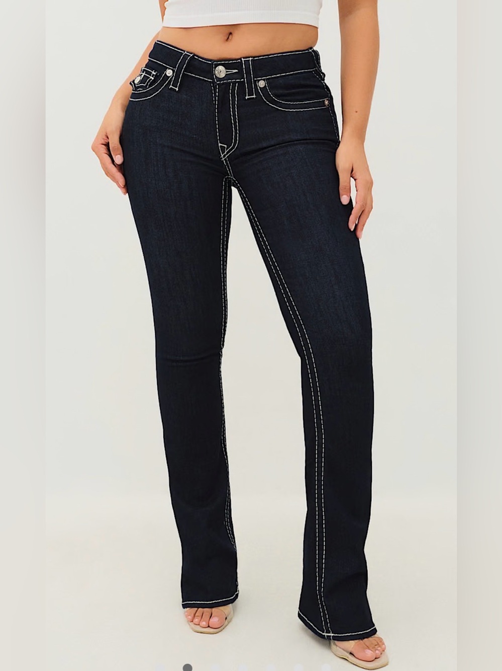 TRUE RELIGION JENNIE BIG T CURVY SKINNY JEAN! - Picture 3 of 11